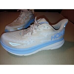 Hoka Clifton 9 Running Shoes Size 11 B EU44 Alabaster/Oak Gym EVA Foam Sport